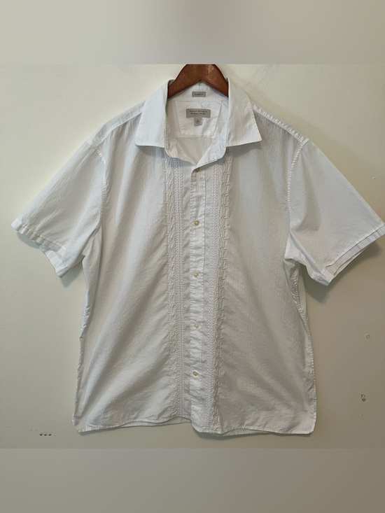 Banana Republic Other - VTG Men's Banana Republic Relaxed Fit Embroidered Resort Shirt Sz. XL White Y2K
